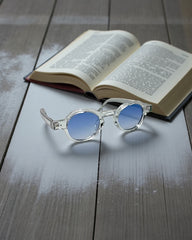 ✨ “Reflet d’hiver –Lunette givrée en bleu clair” ✨