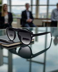 Lunettes Noires Dégradé Élégance Urbaine