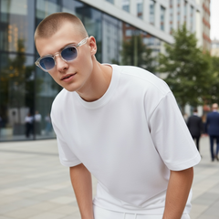 Monture transparente & verres bleus dégradés