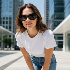 Lunettes de Soleil Femme – Saint Laurent Oval Black & Gold