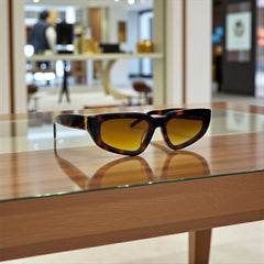 Lunettes de Soleil Femme – Saint Laurent Cat Eye Havana Brown