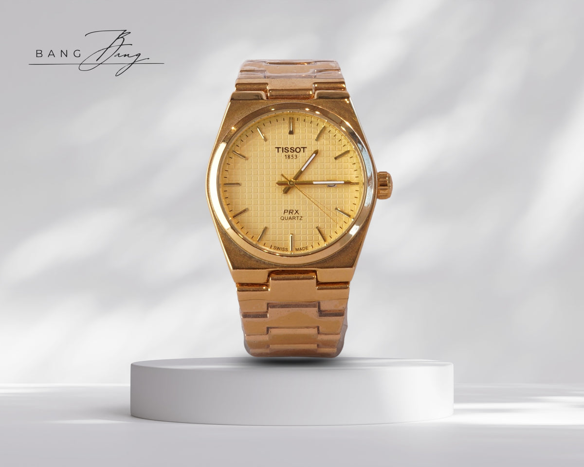 Élégance Dorée – Tissot PRX Quartz