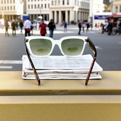 Monture transparente & branches écaille