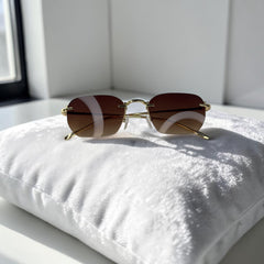 Lunettes Unisexe Marron Dégradé