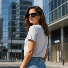 Lunettes de Soleil Femme – Prada Triangle Black & Gold