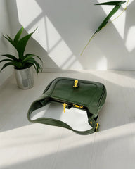 Sac vert à boucle dorée