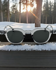 Monture transparente & verres Gris