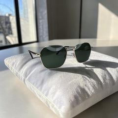 Lunettes Hexagonales Vert G15 Femme