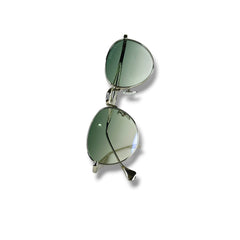 Lunettes de Soleil Unisexe Round-Oval – Sage Green Edition