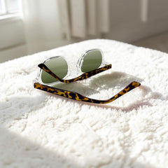 Lunettes Unisexe Olive Hexagonal
