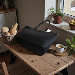 Cabas Noir – Effet Cuir Grainé Premium