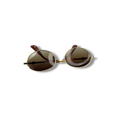 Lunettes de Soleil Homme Oval – Gold Brown Prestige