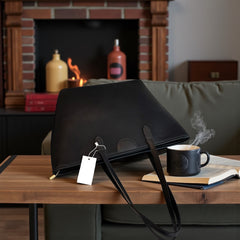 Cabas Noir – Effet Cuir Grainé Premium