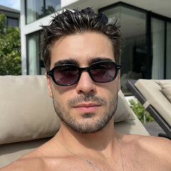 Lunettes Homme Retro Violet Noir