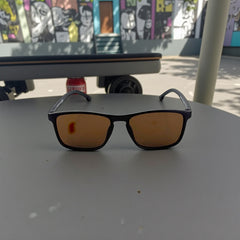 Monture marron foncé & verres bruns