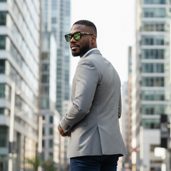 Monture noire & verres verts