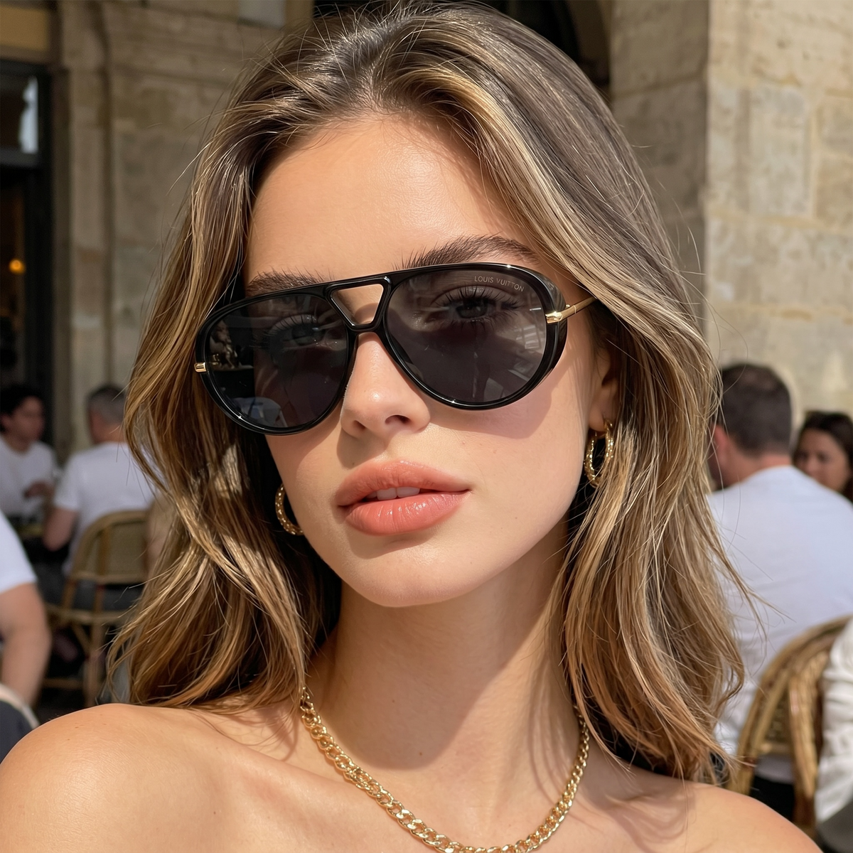 Lunettes Femme Oversize UV400 – Black Eclipse
