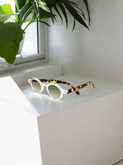 Lunettes Rondes Cristal – Verres Dégradés Vert Élégance