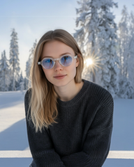 ✨ “Reflet d’hiver –Lunette givrée en bleu clair” ✨