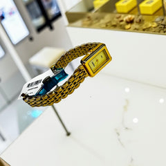 Montre femme dorée – Style Chanel rectangulaire élégant