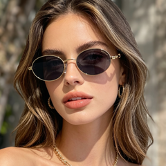 Lunettes de Soleil Femme Oval – Black Gold Charm