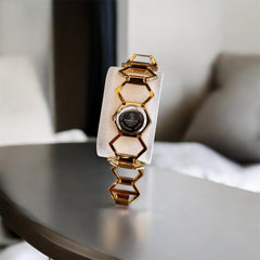 Montre Femme Dorée Design Géométrique | Luxe