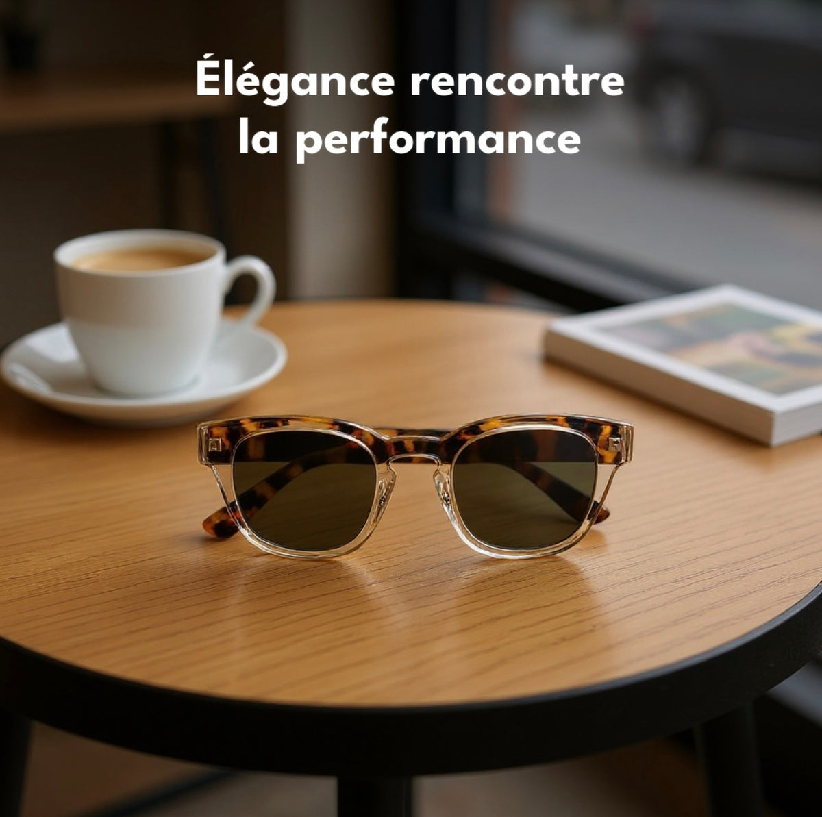 Lunettes écaille transparentes – Verres verts