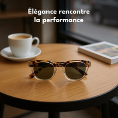 Lunettes écaille transparentes – Verres verts