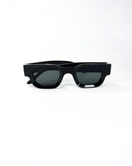 Lunettes de soleil unisexes – Monture carrée noire et verres teintés colorés