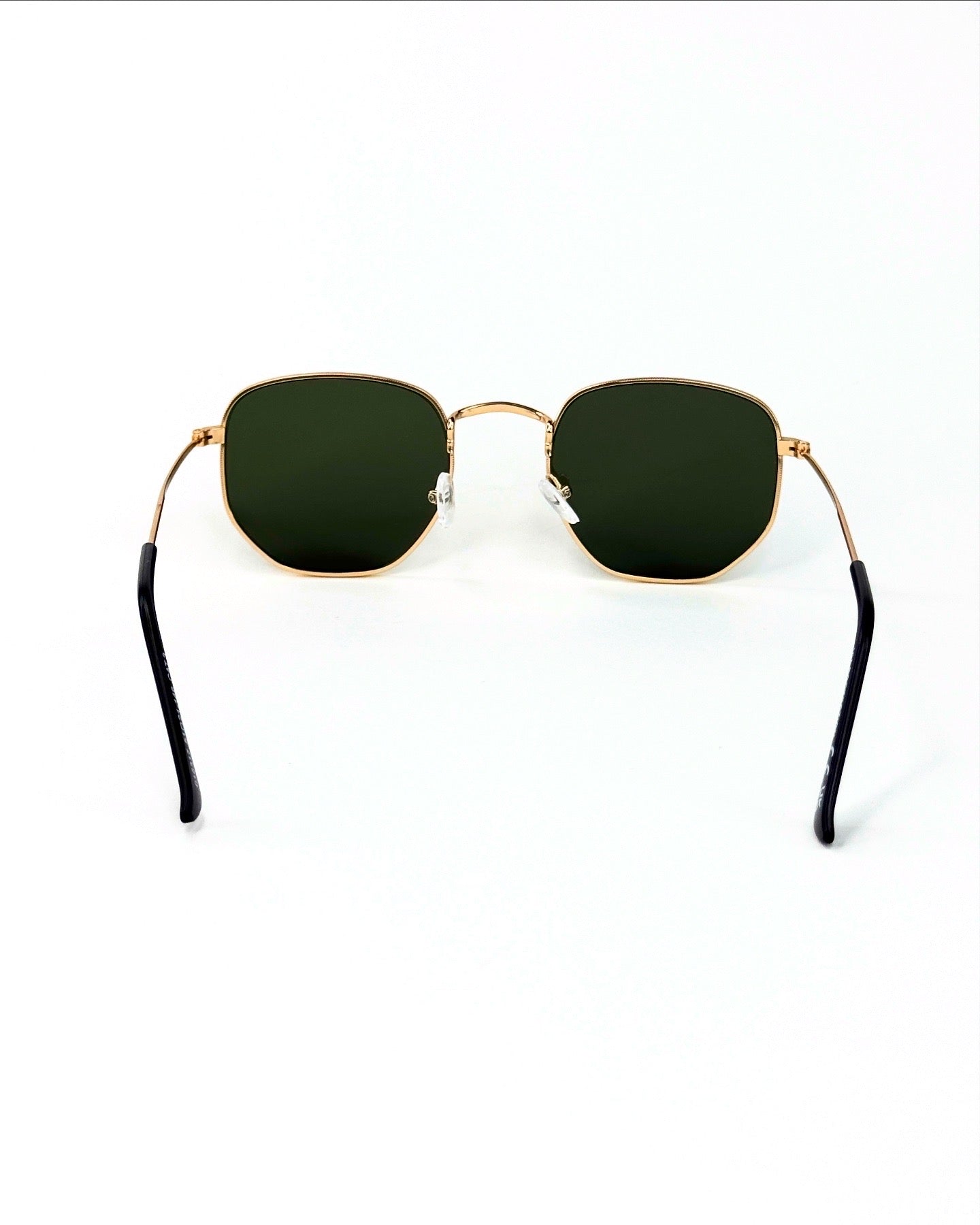 Lunettes de soleil géométriques à monture métallique