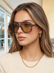 Brown Aviator — Protection UV400 — Femme