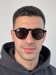 Dark Legend – Lunettes Arrondies Noires – Homme